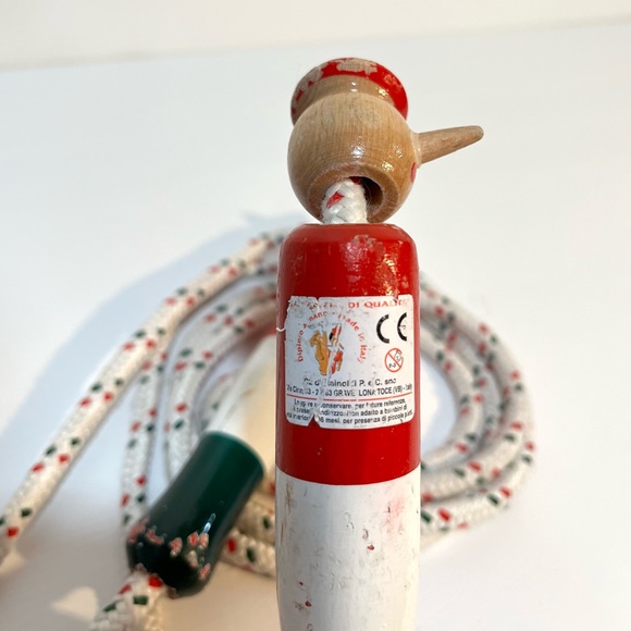 Pinocchio Mastro Geppetto Wooden Skipping Jumping Rope Made in Italy - Picture 7 of 7